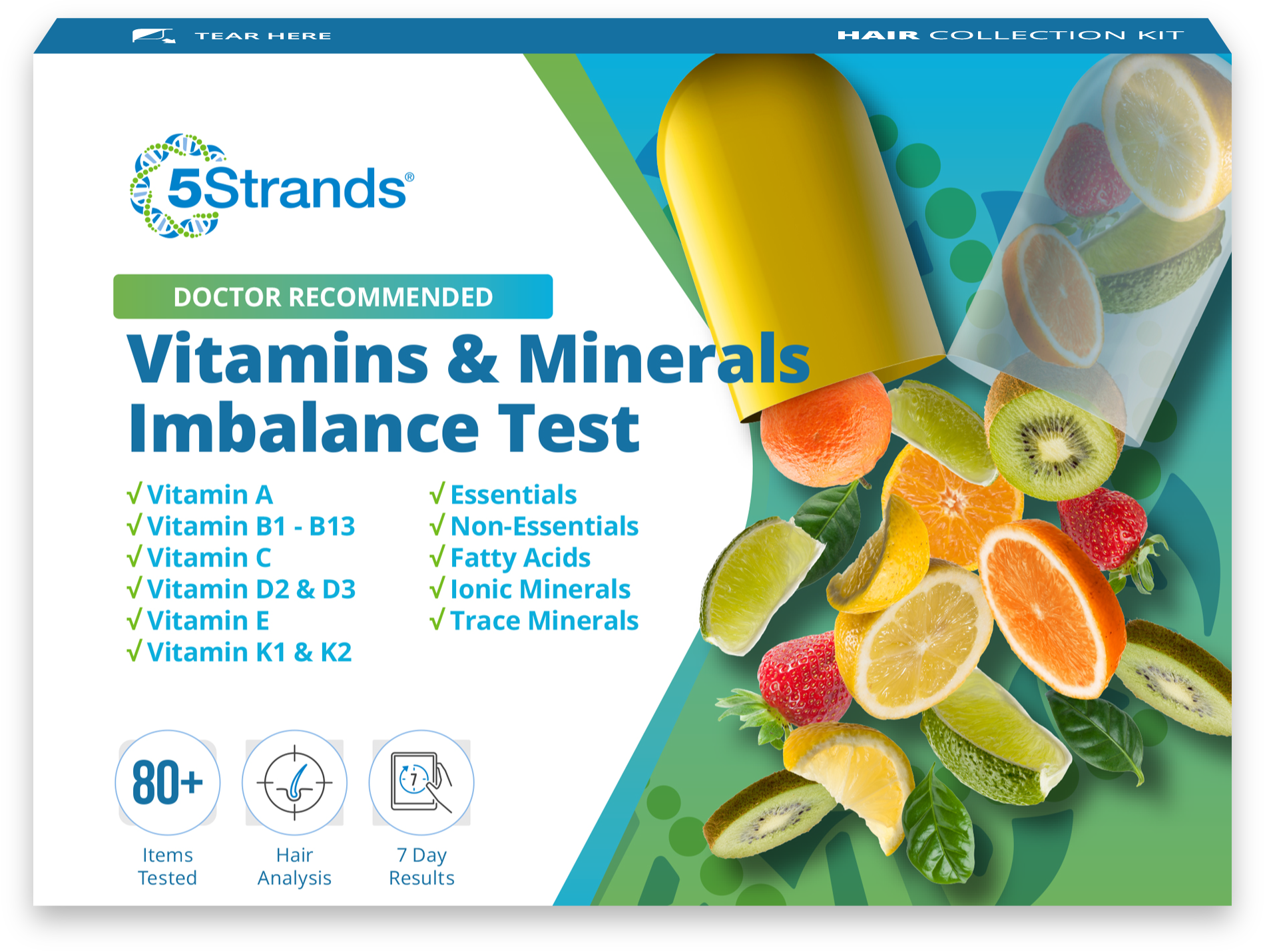 Nutrition (Vitamins & Minerals) Imbalance Test 5Strands