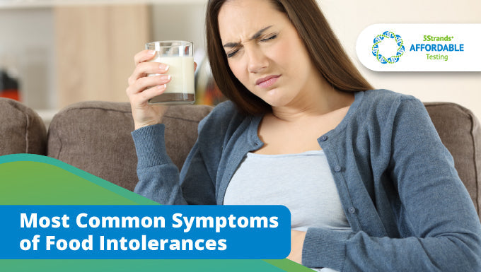 Woman suffering from food intolerance