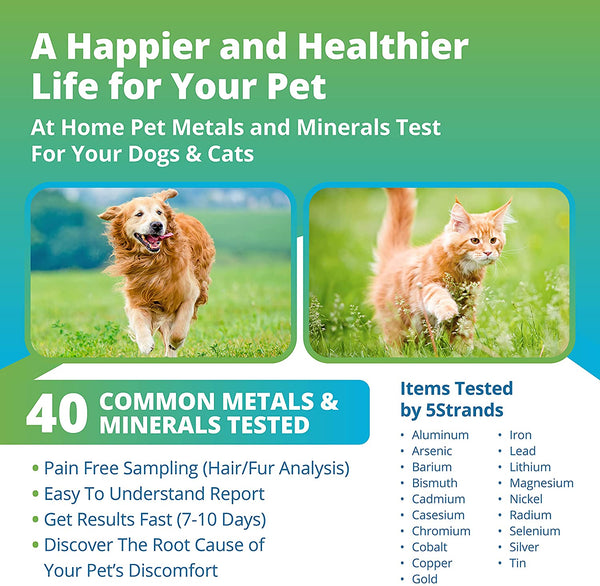 Pet Heavy Metals & Minerals Imbalance Test (Previous Hair Sample Required)