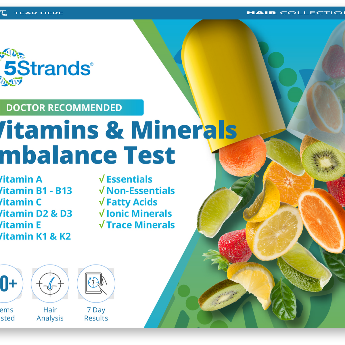 Vitamins and Minerals Imbalance Test Kits 5Strands