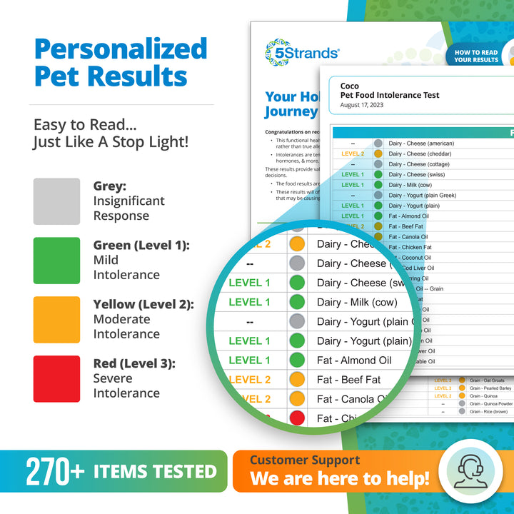 Pet Food Intolerance Test For All Breeds & Ages 5Strands