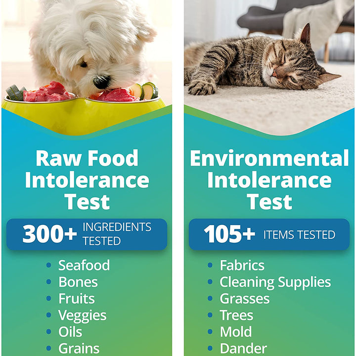 300 raw food items, 105 environmental items