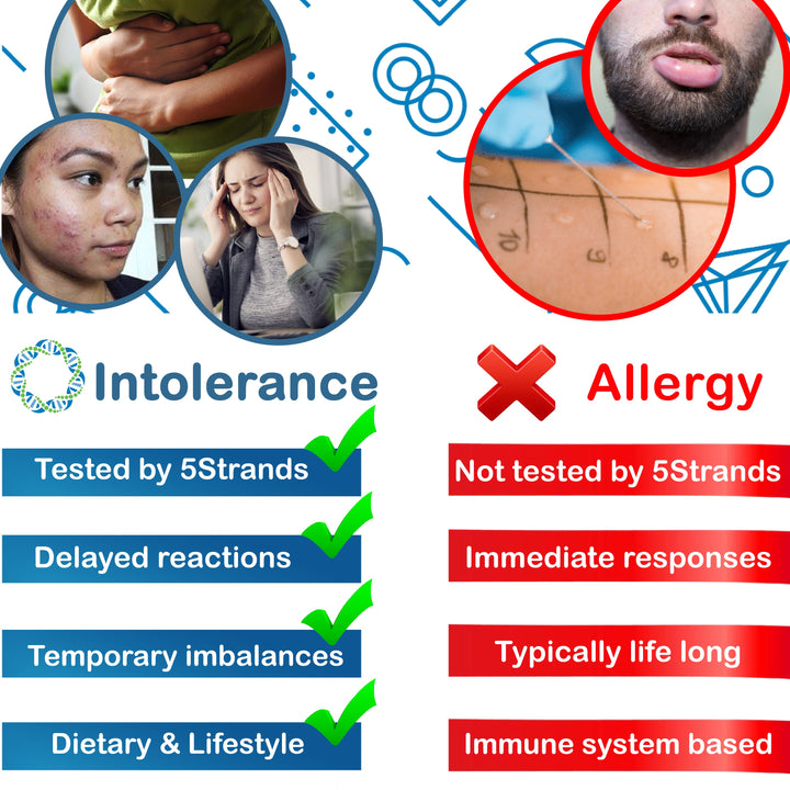 intolerance vs allergy comparison
